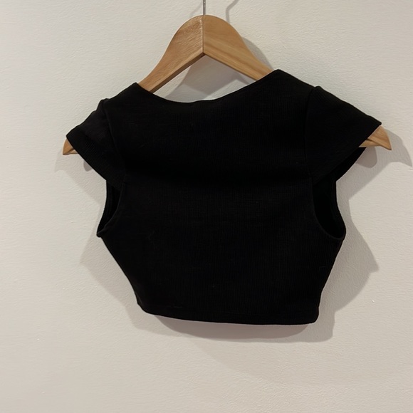 MOTEL GUANNA CROP TOP IN RIB BLACK size XS - Picture 3 of 7